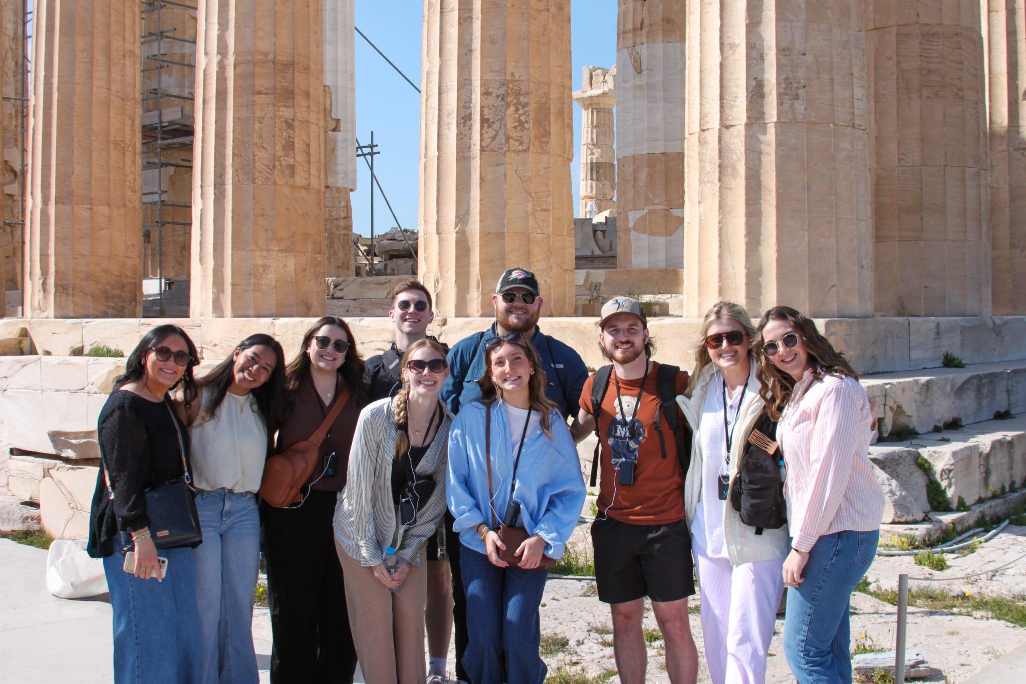 Students on an educational faith tour